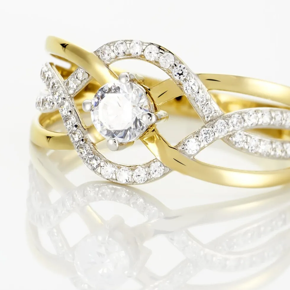 Bague Rozena Or Jaune Oxyde De Zirconium