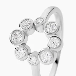 Bague Ryo Argent Blanc Oxyde De Zirconium