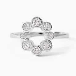 Bague Ryo Argent Blanc Oxyde De Zirconium