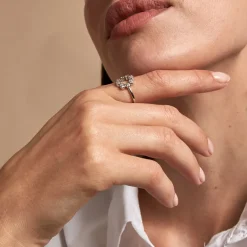 Bague Ryo Argent Blanc Oxyde De Zirconium