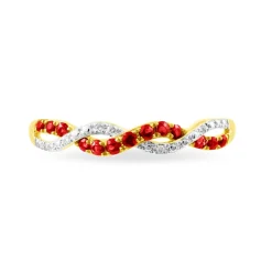 Bague Sofia Or Jaune Rubis Et Diamant