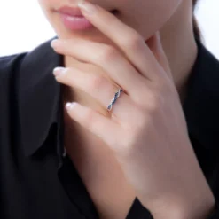 Bague Sofia Or Jaune Saphir Et Diamant
