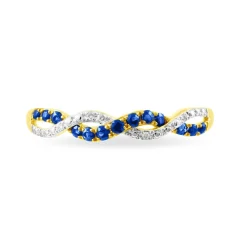 Bague Sofia Or Jaune Saphir Et Diamant
