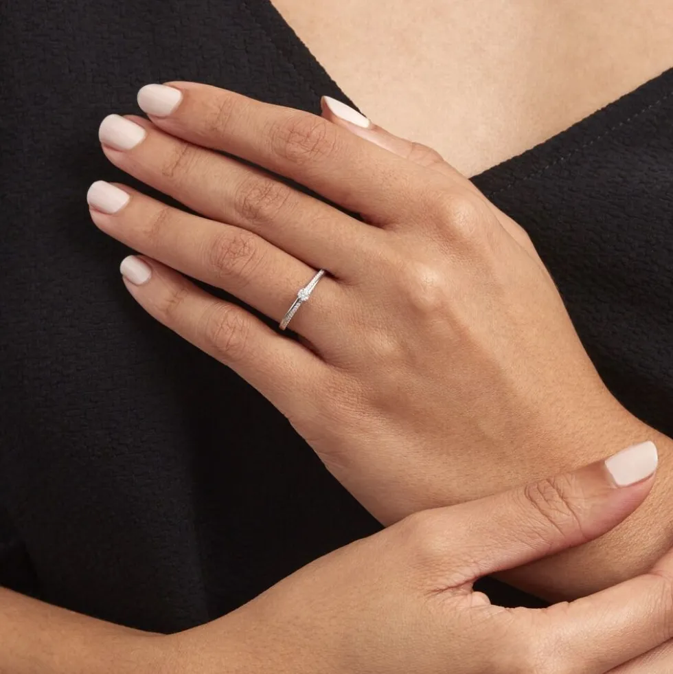 Bague Solitaire Alexandra Or Blanc Diamant