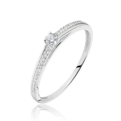 Bague Solitaire Alexandra Or Blanc Diamant