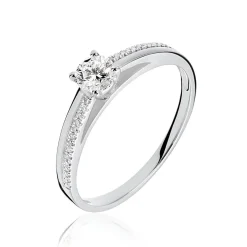 Bague Solitaire Alexandra Or Blanc Diamant