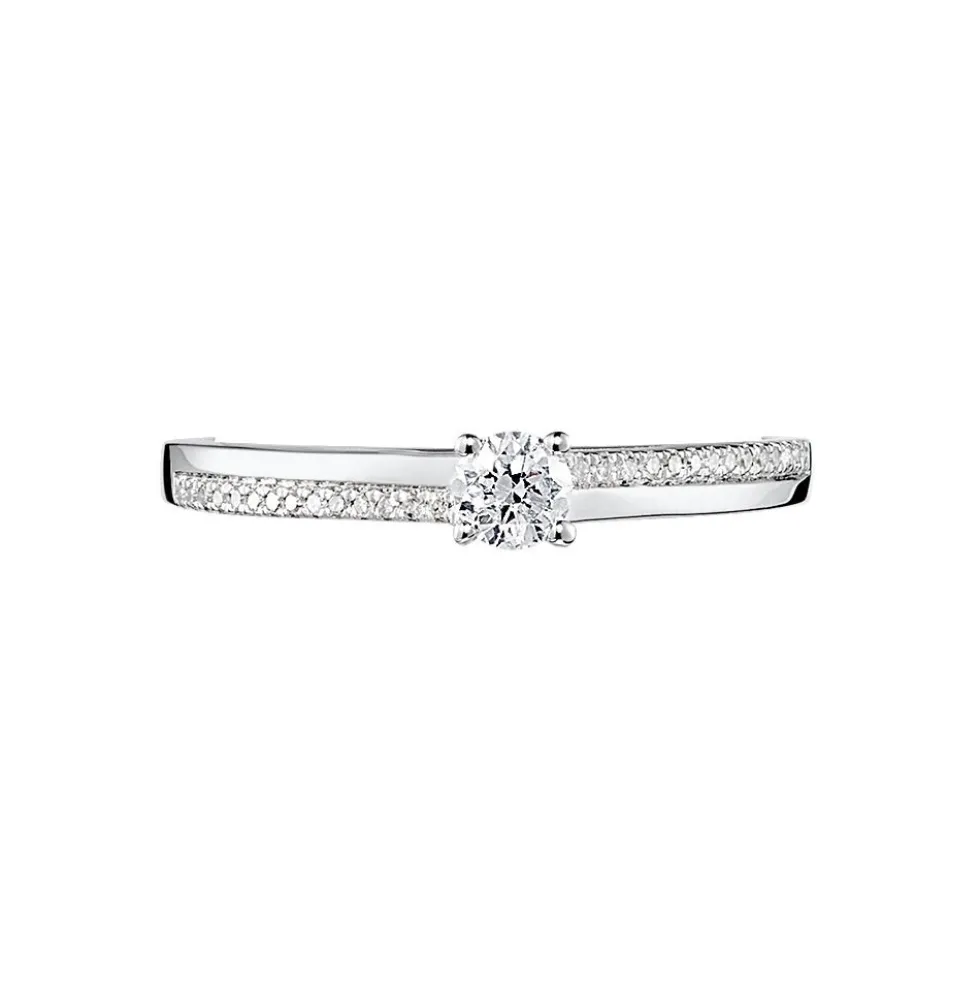 Bague Solitaire Alexandra Or Blanc Diamant