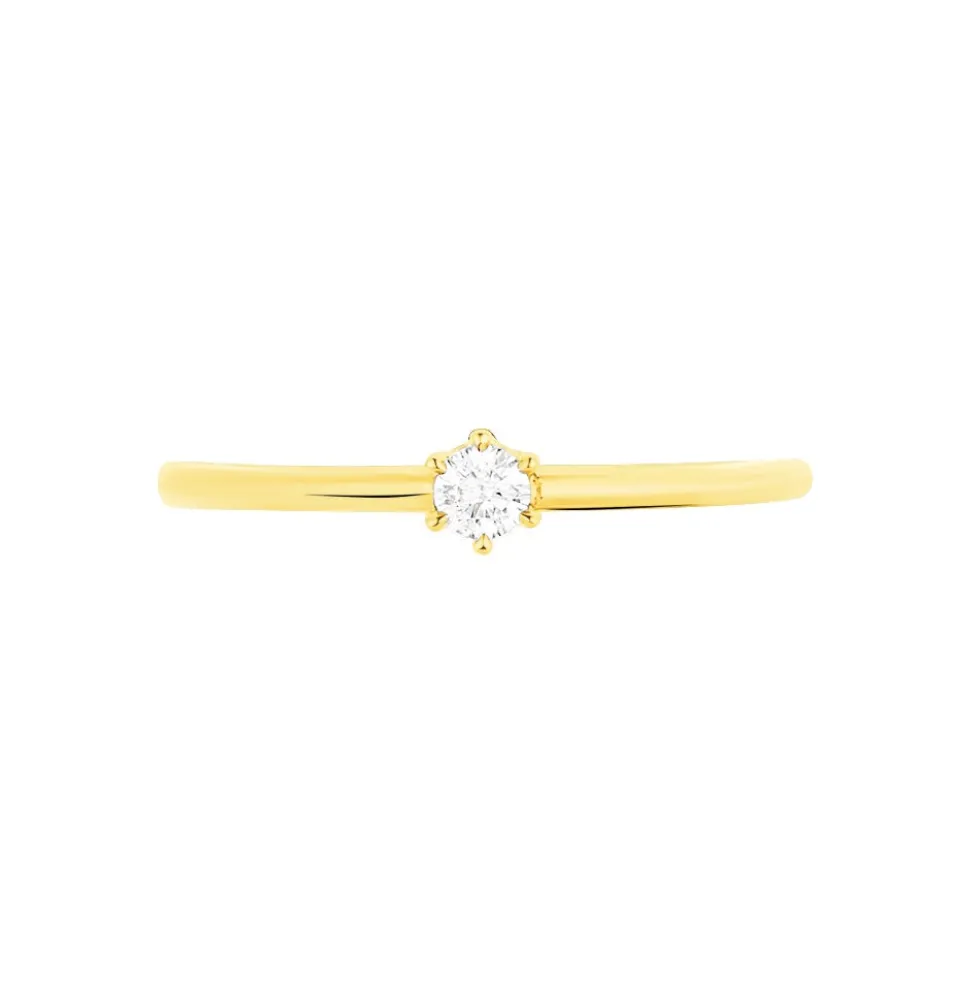 Bague Solitaire Annelies Or Jaune Diamant