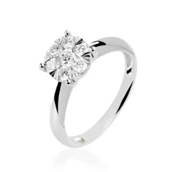 Bague Solitaire Dream Or Blanc Diamant