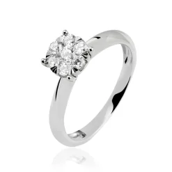 Bague Solitaire Dream Or Blanc Diamant