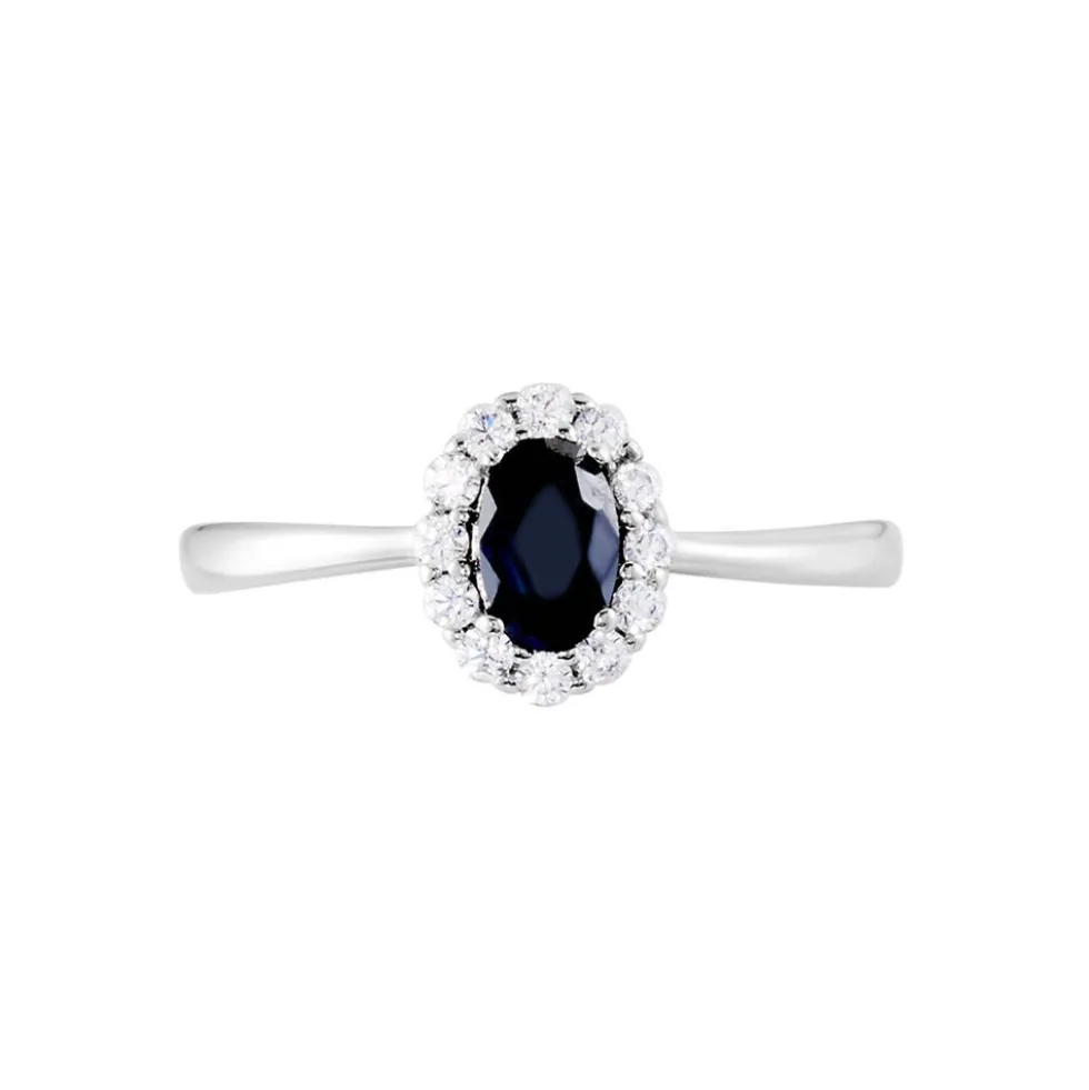 Bague Solitaire Eulalio Argent Blanc Oxyde De Zirconium