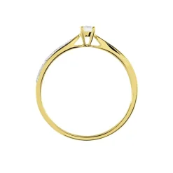 Bague Solitaire Finesse Or Jaune Diamant