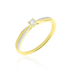 Bague Solitaire Finesse Or Jaune Diamant