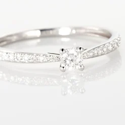 Bague Solitaire Hemera Or Blanc Diamant