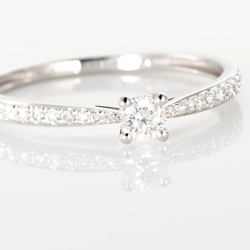Bague Solitaire Hemera Or Blanc Diamant