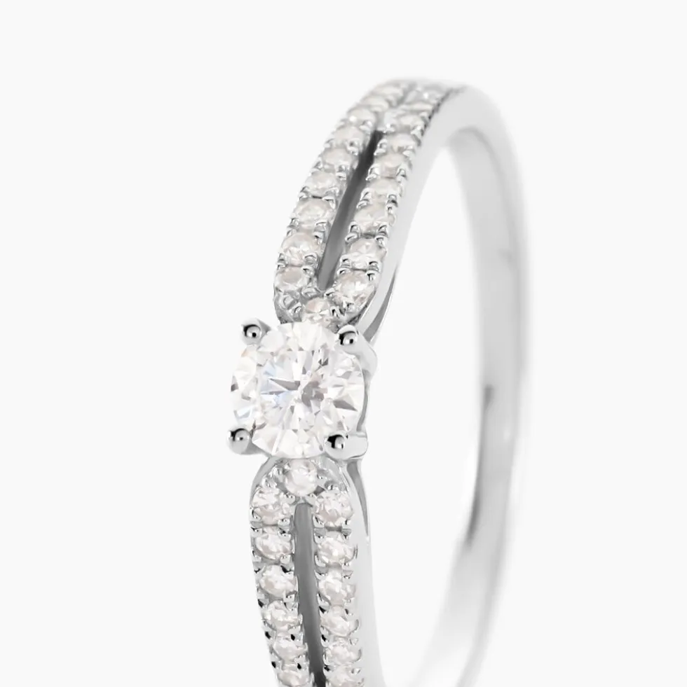 Bague Solitaire Katalina Or Blanc Diamant