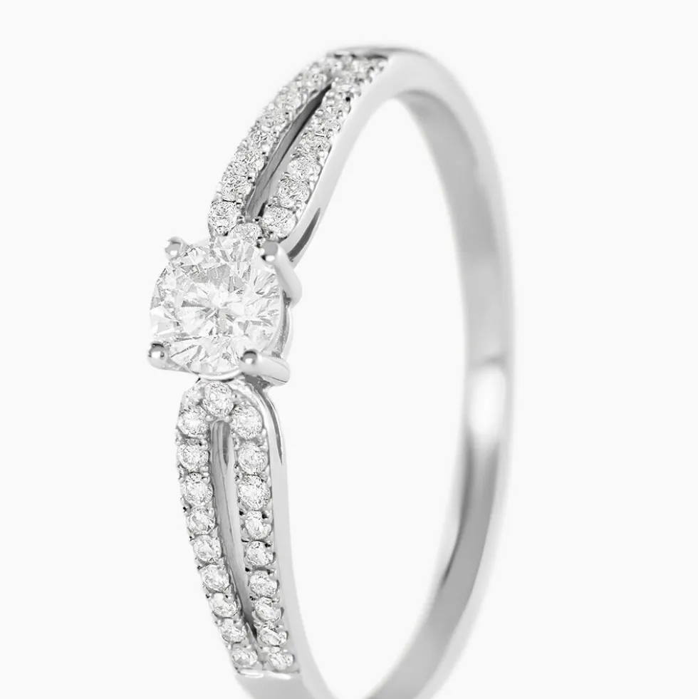Bague Solitaire Katalina Or Blanc Diamant