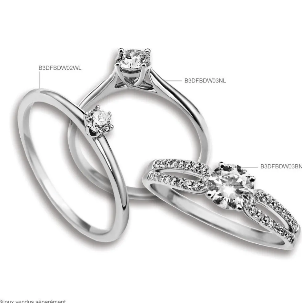 Bague Solitaire Katalina Or Blanc Diamant