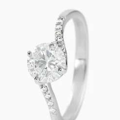 Bague Solitaire Maelane Argent Blanc Oxyde De Zirconium