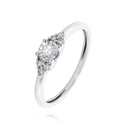 Bague Solitaire Or Blanc Neilina Diamants Synthétiques
