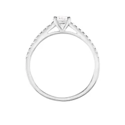 Bague Solitaire Or Blanc Neirin Diamants Synthétiques
