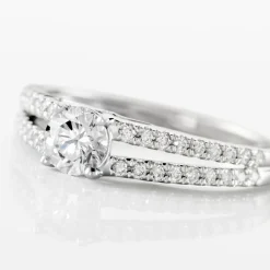 Bague Solitaire Or Blanc Neirin Diamants Synthétiques