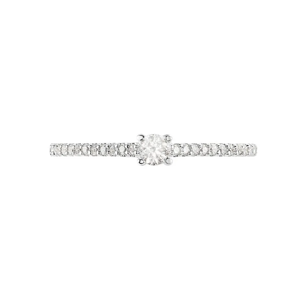 Bague Solitaire Or Blanc Nyala Diamants