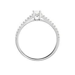 Bague Solitaire Or Blanc Nyala Diamants