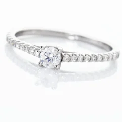 Bague Solitaire Or Blanc Nyala Diamants