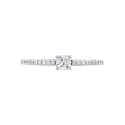 Bague Solitaire Or Blanc Nyala Diamants