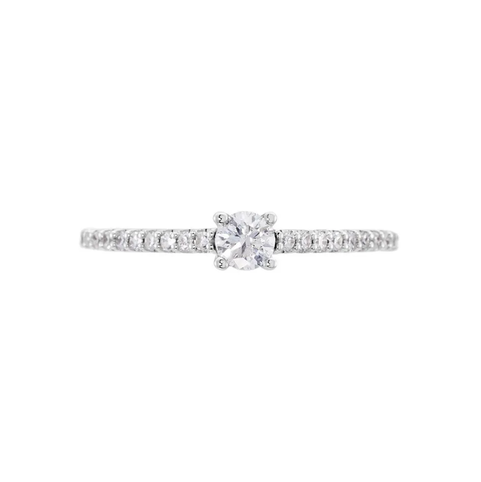 Bague Solitaire Or Blanc Nyala Diamants