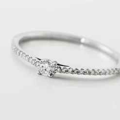 Bague Solitaire Or Blanc Nyala Diamants