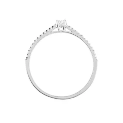 Bague Solitaire Or Blanc Nyala Diamants