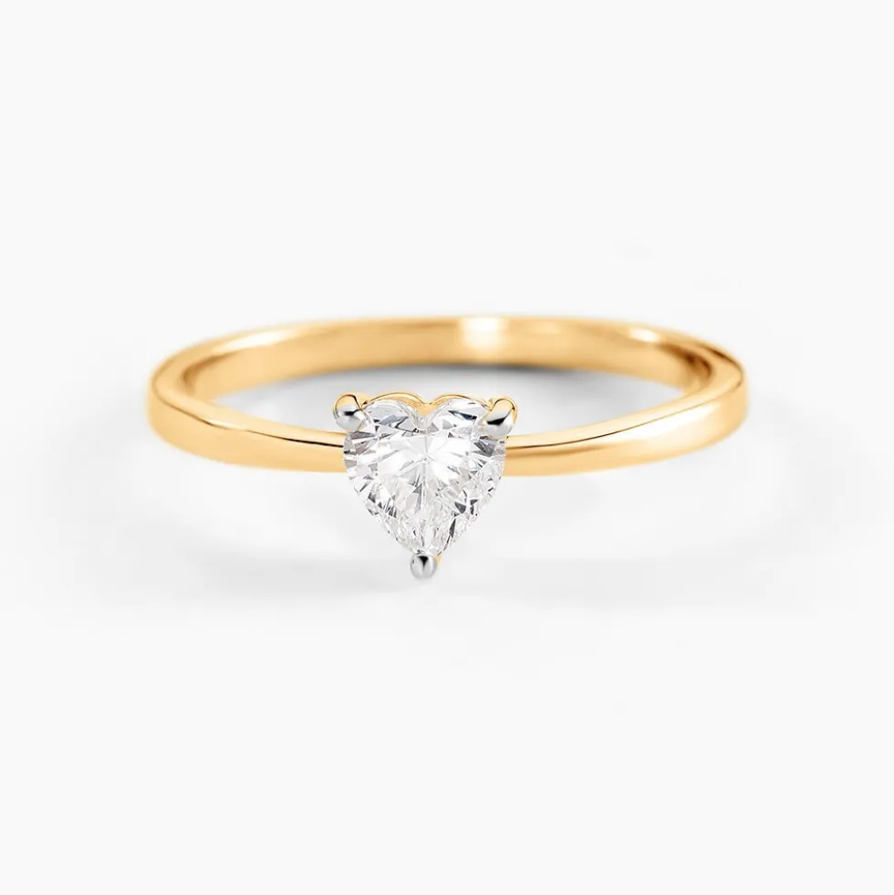 Bague Solitaire Or Jaune Idelle Oxyde De Zirconium