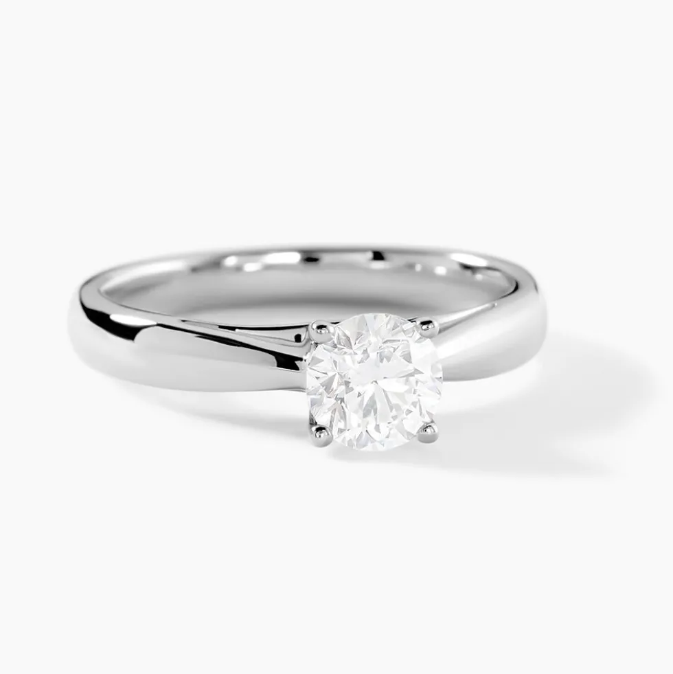 Bague Solitaire Platine Blanc Diamant
