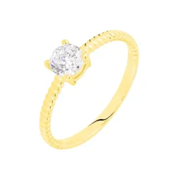 Bague Solitaire Renate Or Jaune Oxyde De Zirconium
