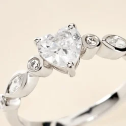 Bague Solitaire Sagan Argent Blanc Oxyde De Zirconium