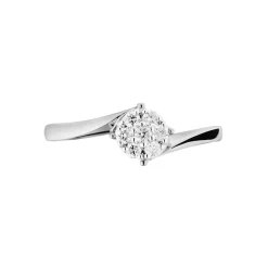 Bague Solitaire Soultana Or Blanc Diamant