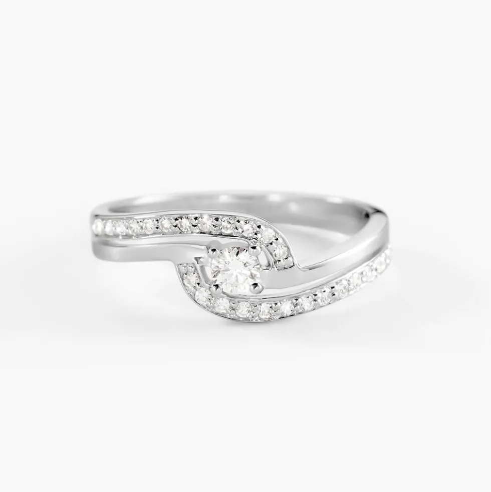 Bague Solitaire Vassilissa Or Blanc Diamant