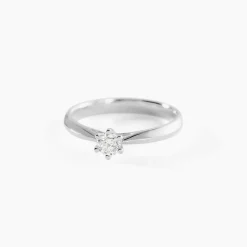 Bague Solitaire Veronika Or Blanc Diamant