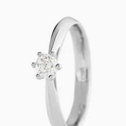 Bague Solitaire Veronika Or Blanc Diamant