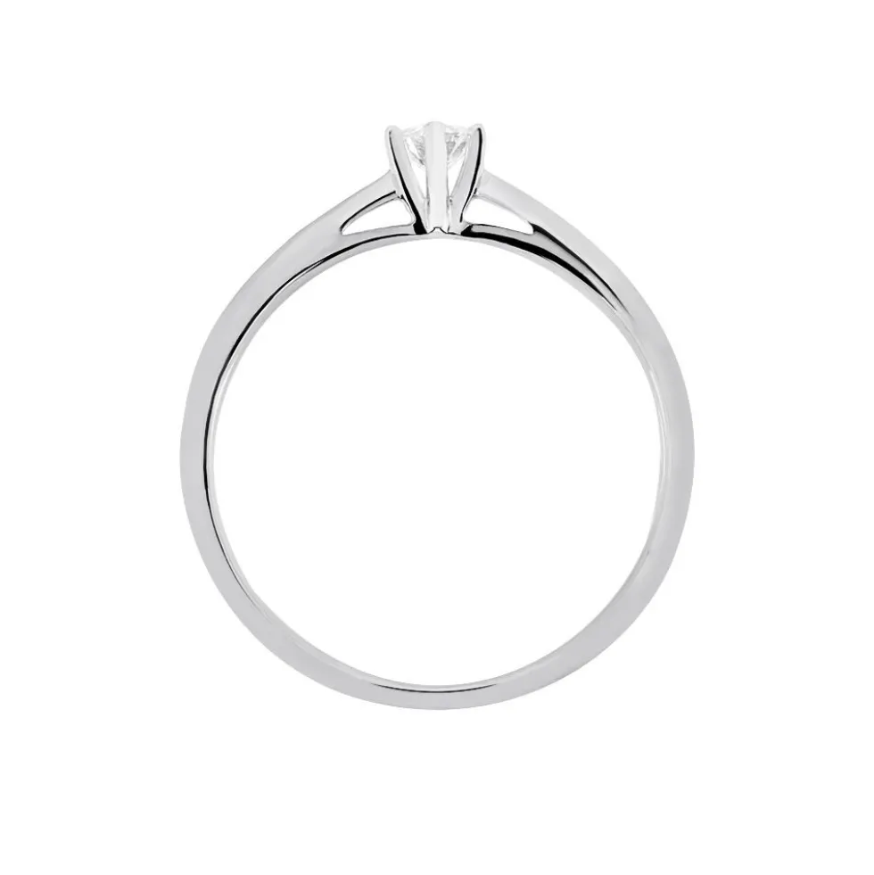 Bague Solitaire Veronika Or Blanc Diamant