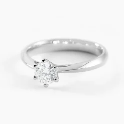 Bague Solitaire Veronika Or Blanc Diamant