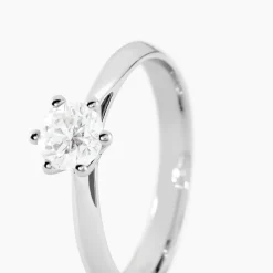 Bague Solitaire Veronika Or Blanc Diamant