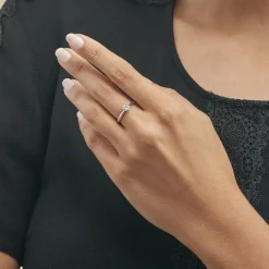Bague Solitaire Veronika Or Blanc Diamant