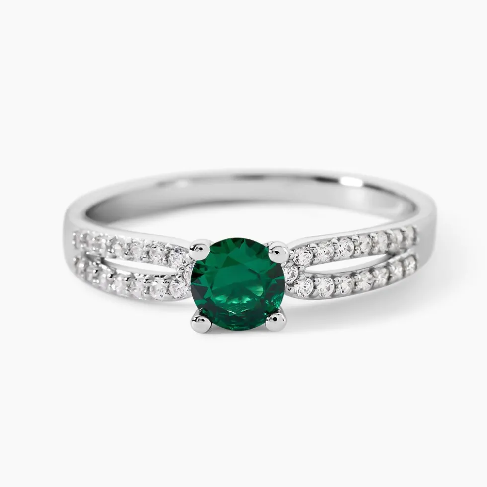 Bague Solitea Argent Blanc Oxyde De Zirconium