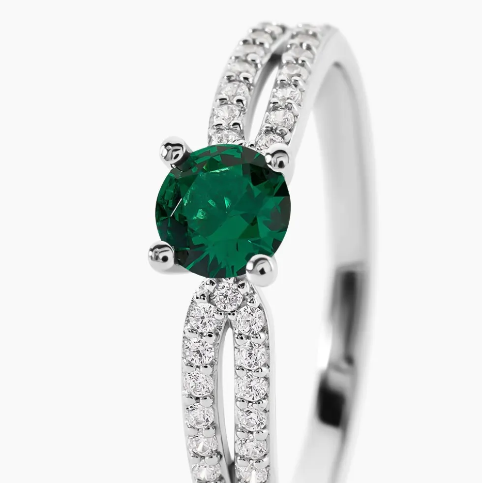 Bague Solitea Argent Blanc Oxyde De Zirconium