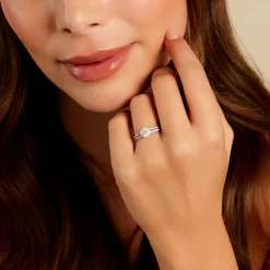 Bague Sosanna Platine Blanc Diamant Synthétique