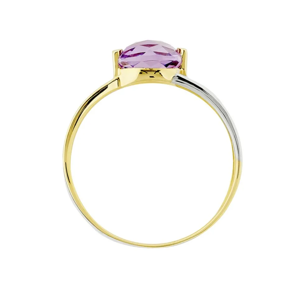 Bague Suzana Or Bicolore Amethyste