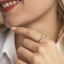 Bague Tao Argent Blanc Quartz
